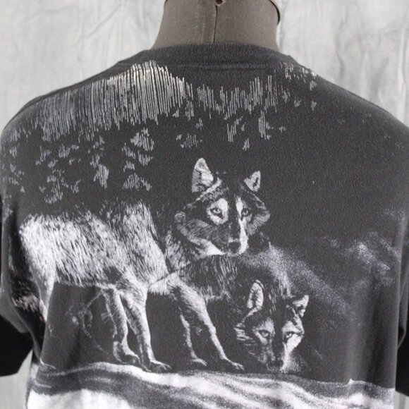 Vintage Graphic T-shirt - Wolf Pack Big Graphic - Men's XL - Picture 9 of 13
